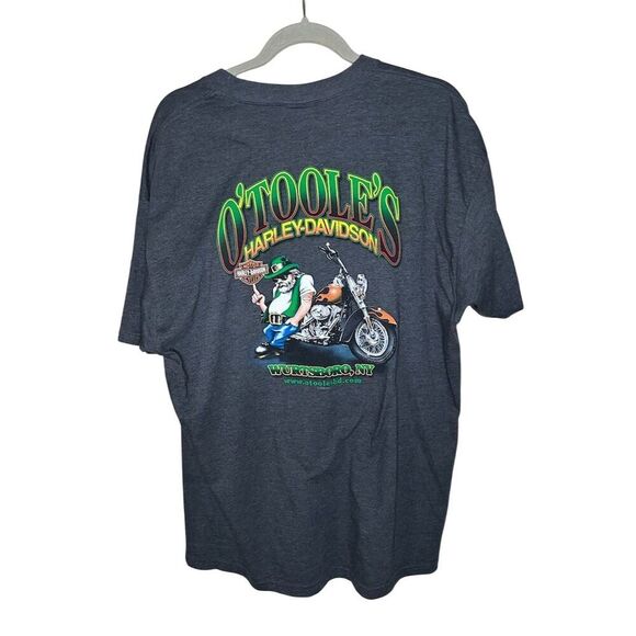 Harley-Davidson "Fueled for Life" Men's XL Gray Graphic Tee Vintage - Picture 2 of 3